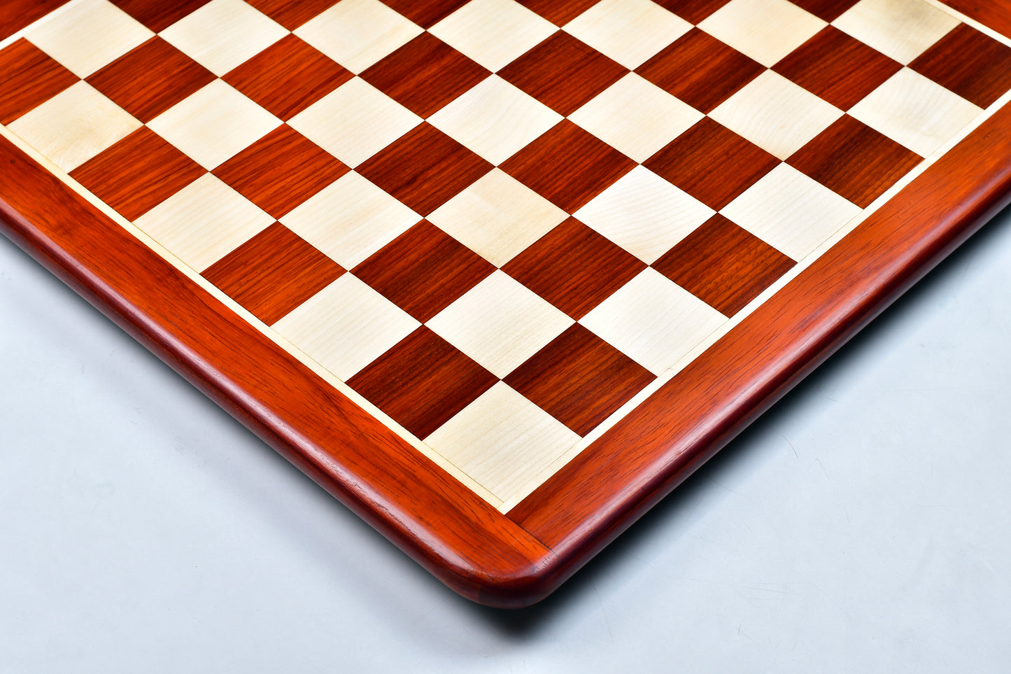 Solid Wooden Chess Board Blood Red Bud Rose Wood (Padauk) 23" - 60 mm