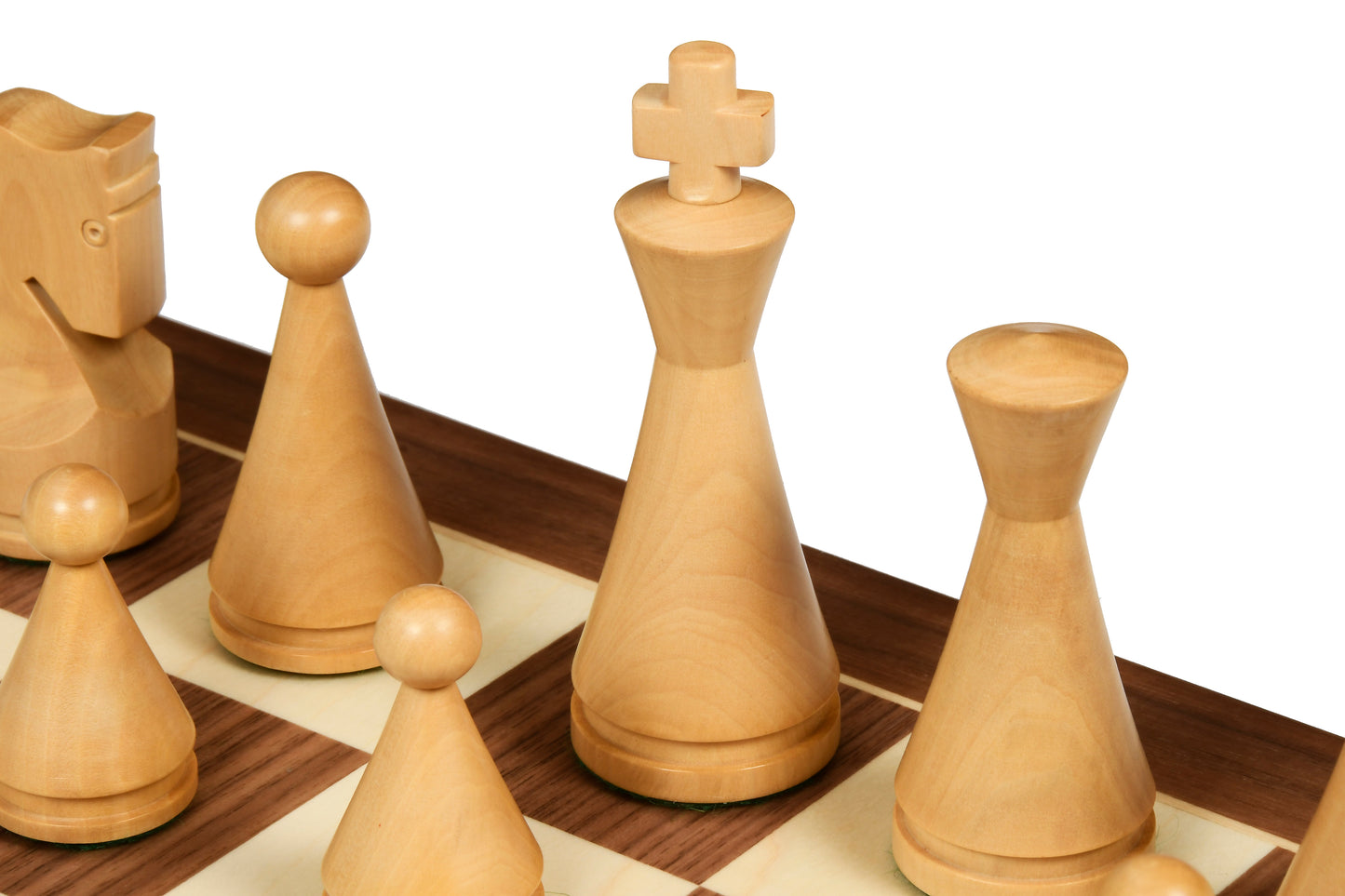 19th Century Classic Series Weighted Cone Shaped Chess Pieces in Sheesham & Box Wood - 4.09" King