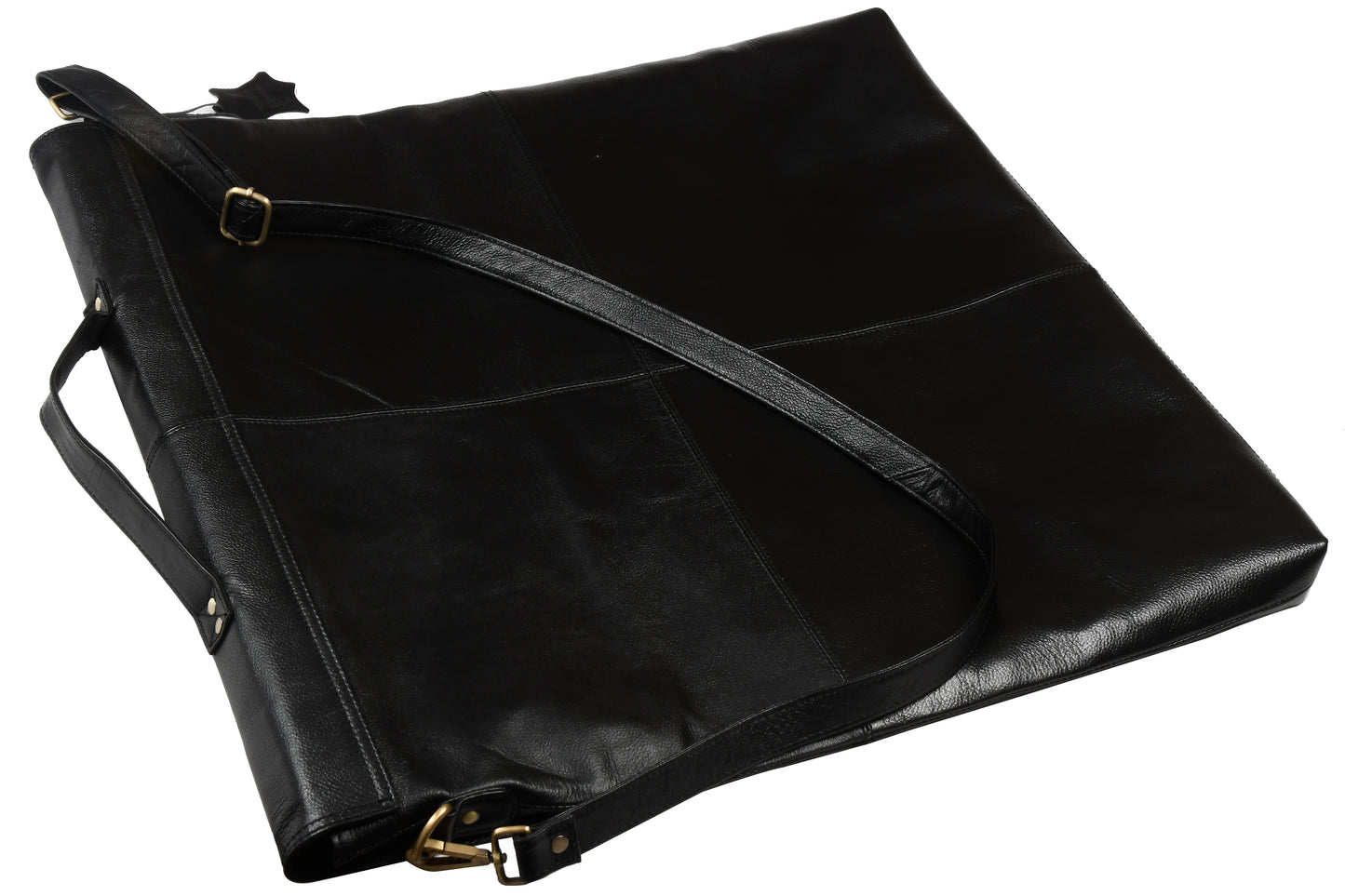 CB Genuine Black Leather Sling Bag for Wooden Chess Board Fits upto 21" or 54 cm Square Chessboards