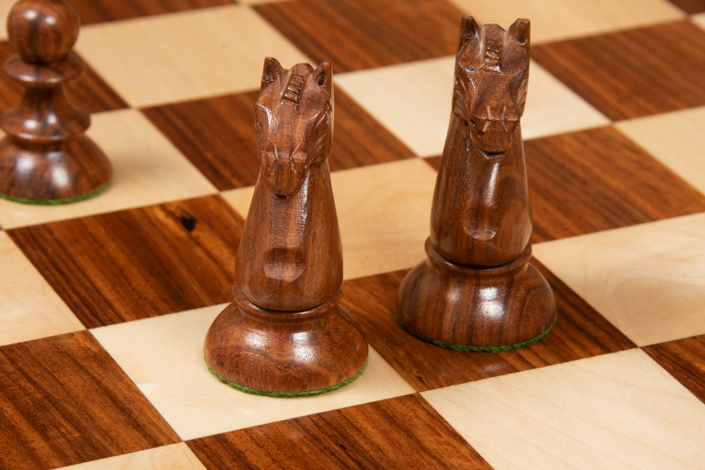 Reproduced Vintage Series Original Austrian Coffee House Old Vienna Chess Pieces in Sheesham Wood and Boxwood V2.0- 3.75" King