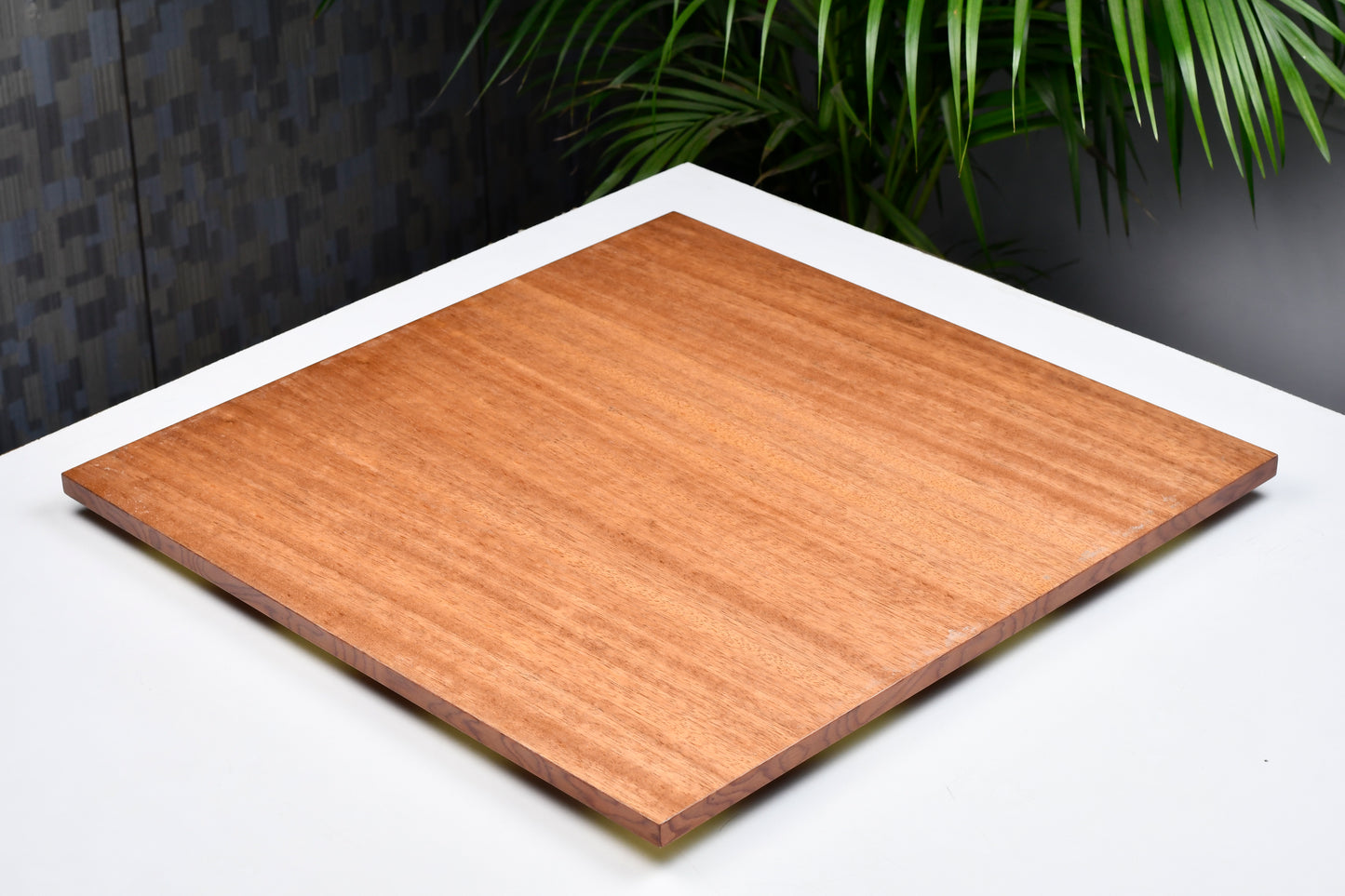 Minimalist Wooden Red Ash Burl Maple Hi Gloss Finish Borderless Chess Board 19" - 60 mm