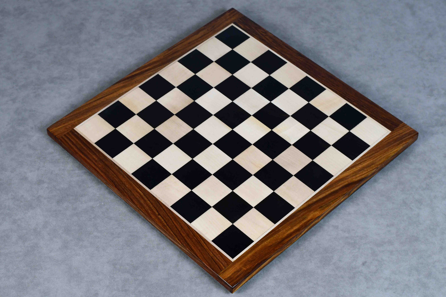 Solid Ebony Maple Chess Board with Sheesham Border 17" (45 mm)