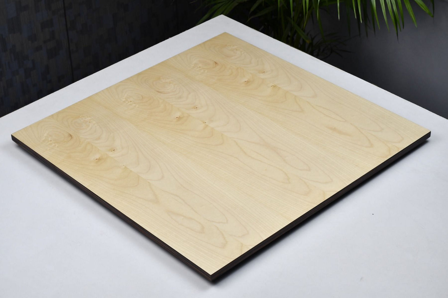 Wooden Deluxe Black Dyed Poplar & White Erable with Matte Finish Chess Board 24" - 60 mm