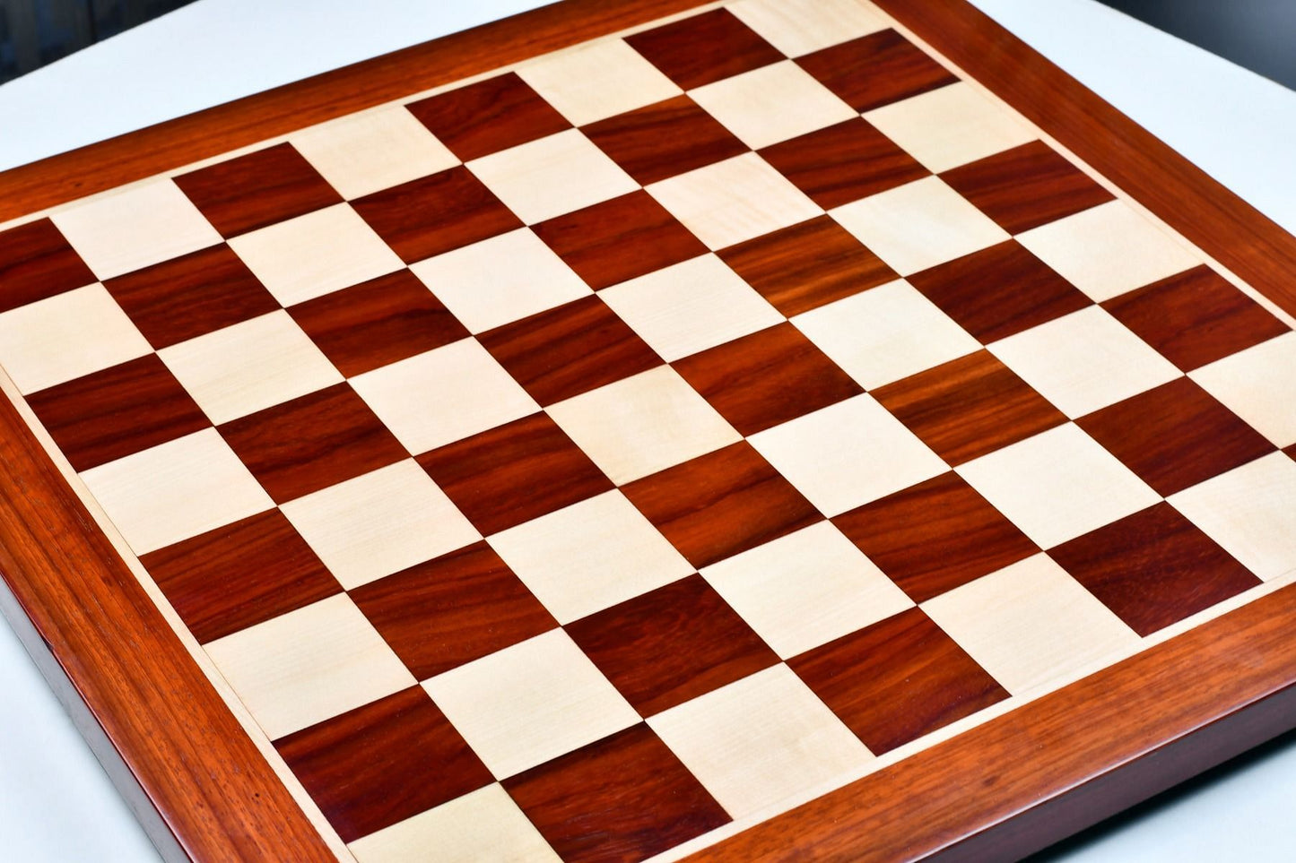 Solid Wooden Chess Board Blood Red Bud Rose Wood 23" - 60 mm