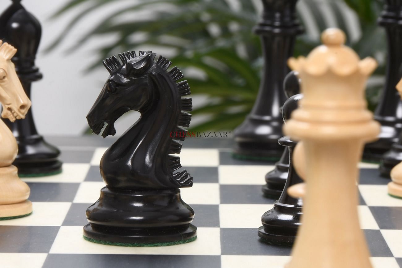 The Sinquefield Cup 2017 Reproduced Original Chess Pieces in Genuine Ebony Wood & Boxwood - 3.75" King