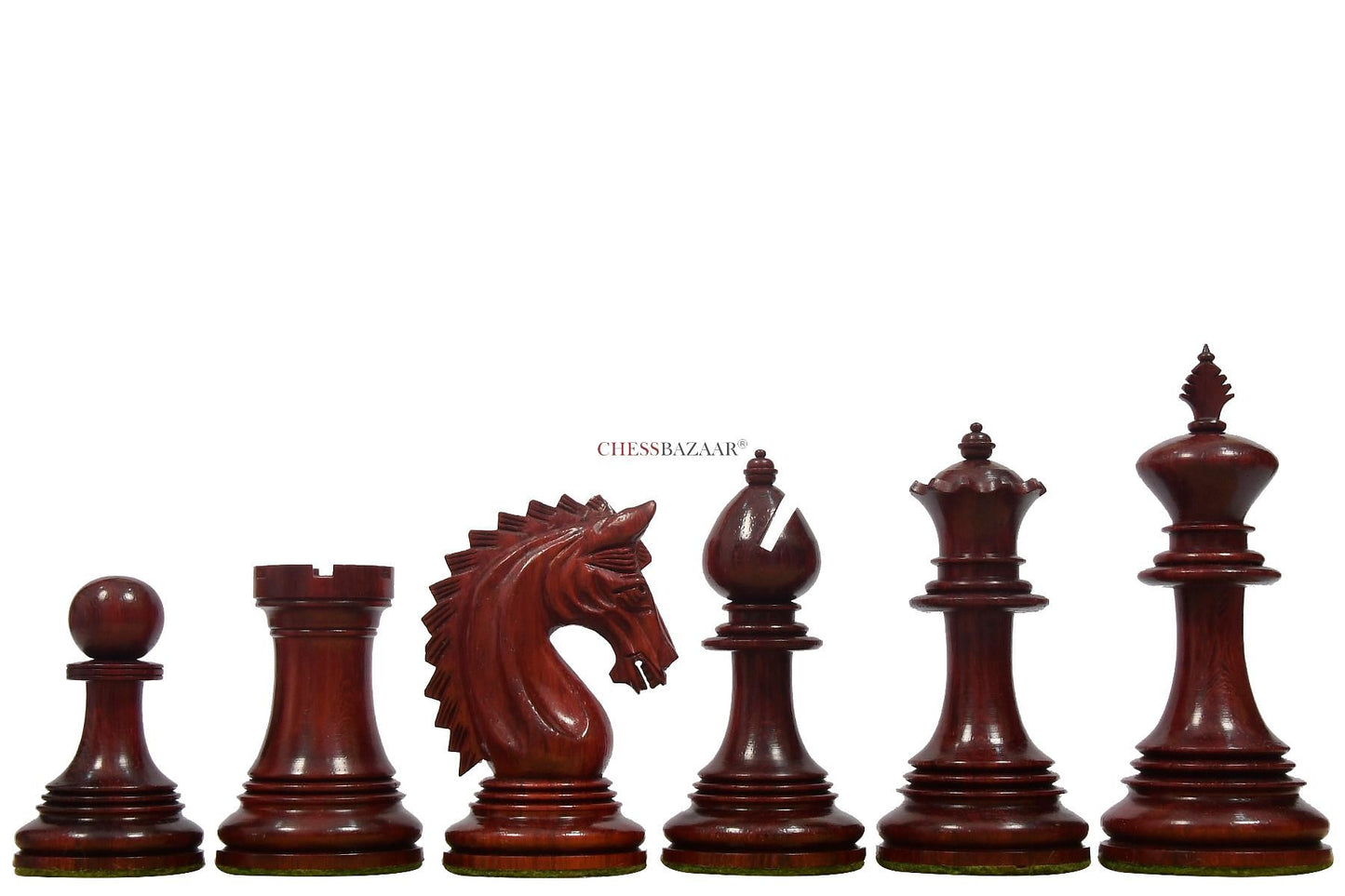 The California Chrome Staunton Series Chess Pieces in Bud Rose / Box wood - 4.1" King