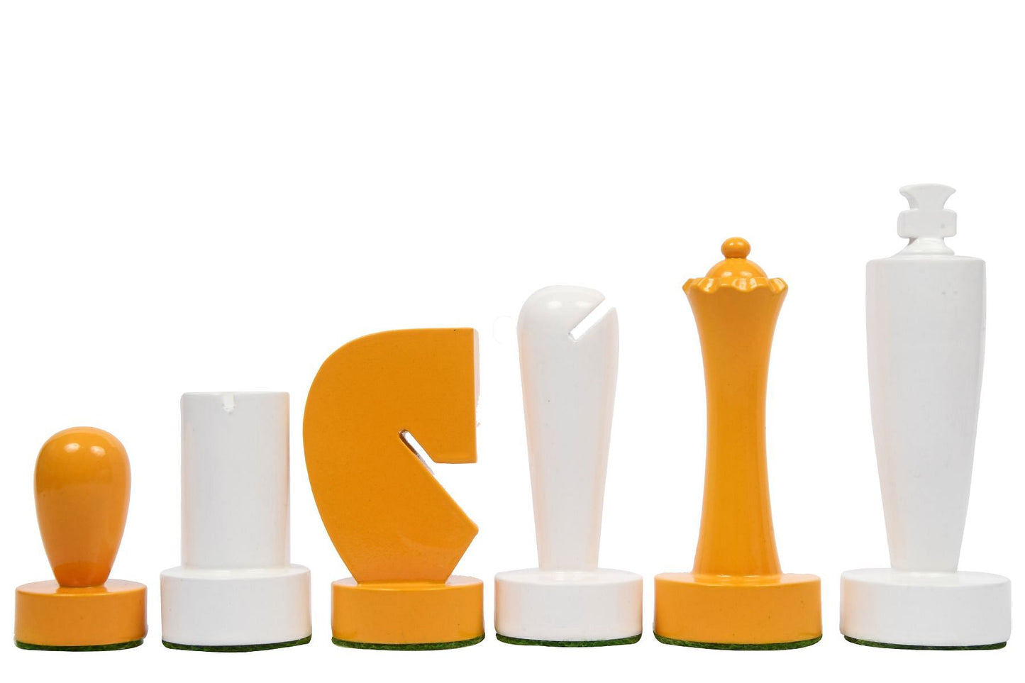 Berliner Series Modern Minimalist Chess Pieces in Painted Box Wood - 3.7" King