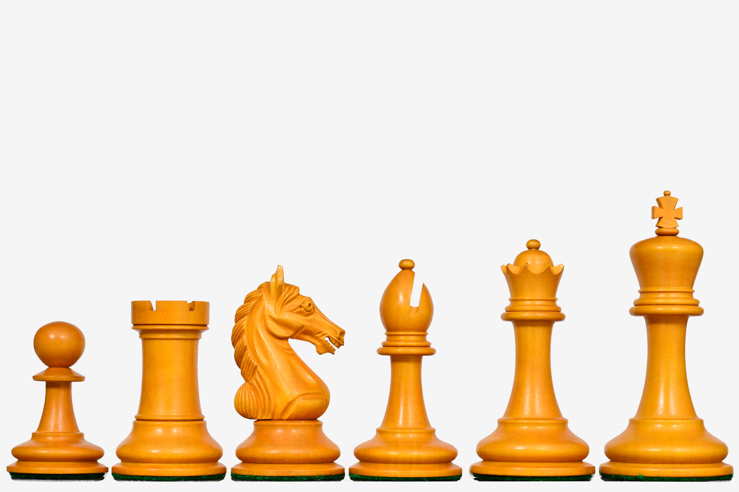 The Ancient Indian Warrior Staunton Luxury Series Chess Pieces in Ebony / Antiqued Box Wood - 4" King