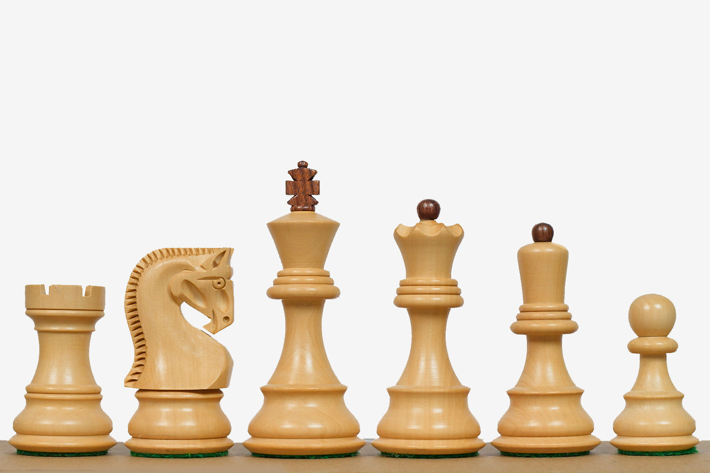 Old 1959 Russian Zagreb Staunton Chess Pieces in Sheesham Wood / Boxwood - 3.8" King