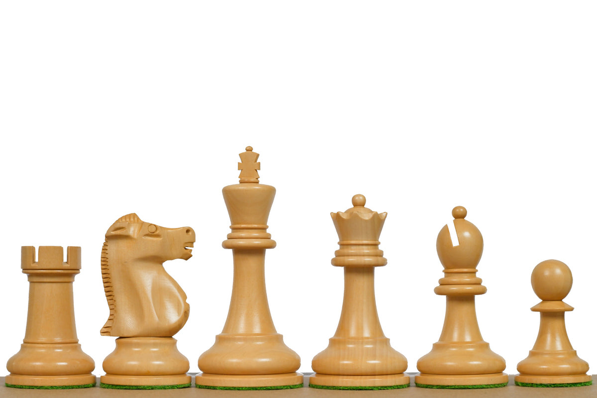 1972 Reproduced Fischer-Spassky Staunton Pattern Chess Pieces V2.0 in Sheesham Wood & Boxwood - 3.77" King