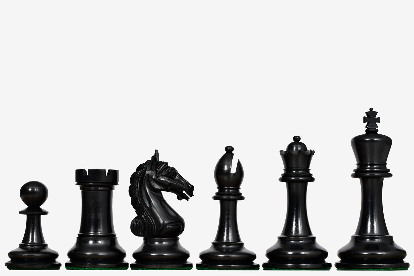 The Ancient Indian Warrior Staunton Luxury Series Chess Pieces in Ebony / Antiqued Box Wood - 4" King