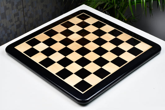 Wooden Chess Board in Ebony Wood & Maple 21" - 55 mm Square