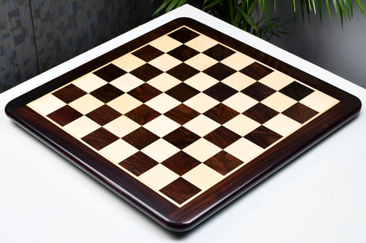 Solid Wooden Chessboard Dark Brown Indian Rosewood 23" - 60 mm