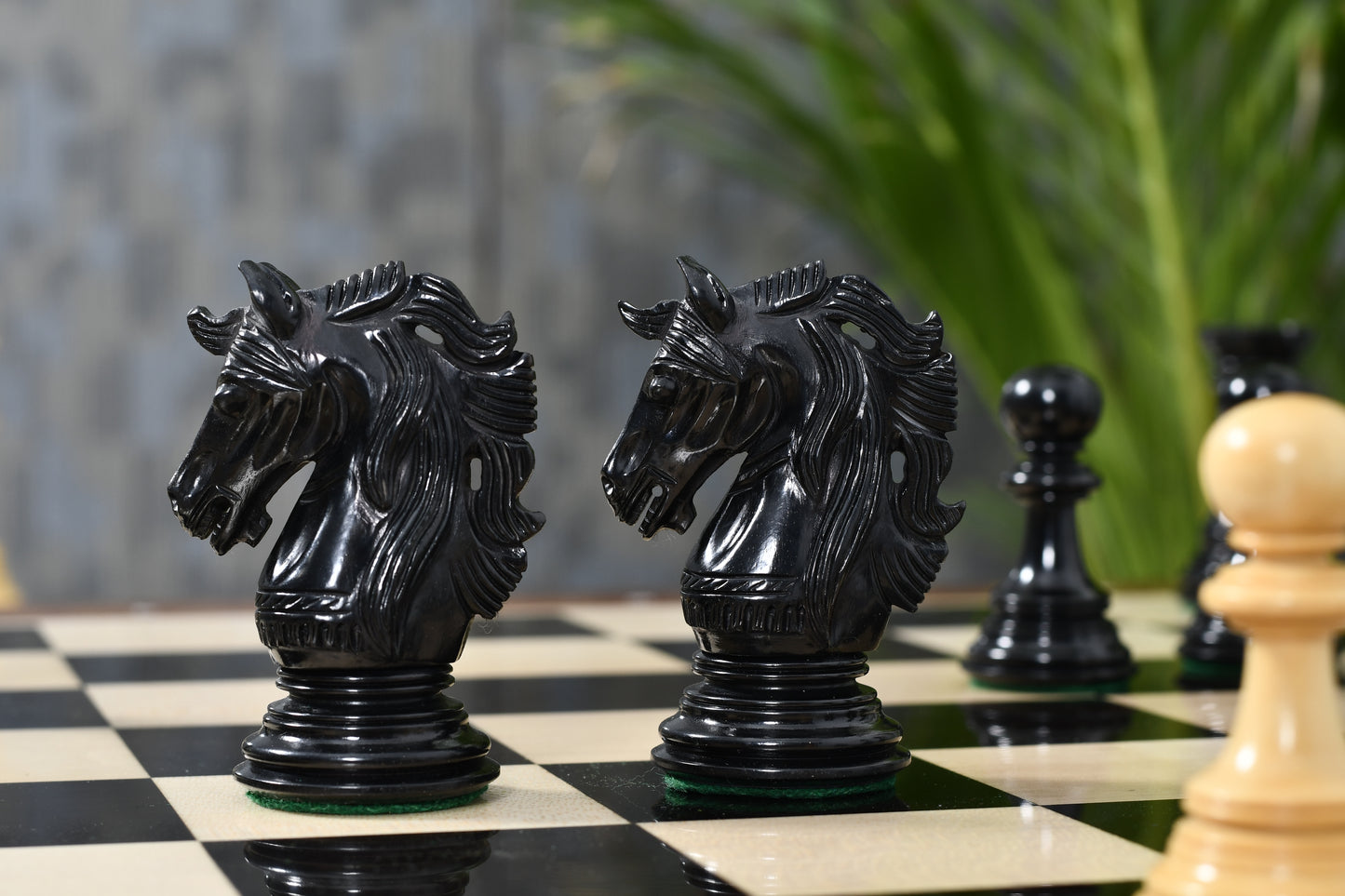 The Crown Heritage Series – A Regal Collection of Luxury Chess Pieces in Ebony Wood & Natural Boxwood 4.3” King