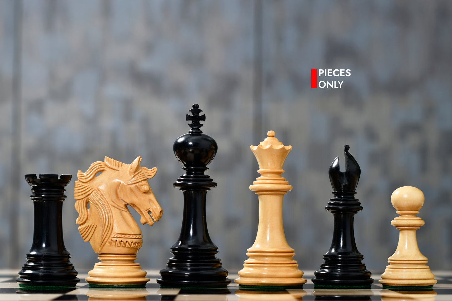 The Crown Heritage Series – A Regal Collection of Luxury Chess Pieces in Ebony Wood & Natural Boxwood 4.3” King
