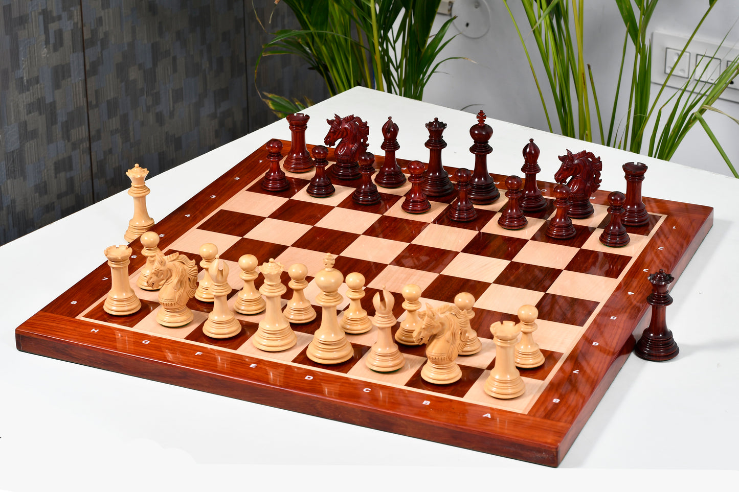 The Crown Heritage Series – A Regal Collection of Luxury Chess Pieces in Bud Rosewood & Natural Boxwood 4.3” King