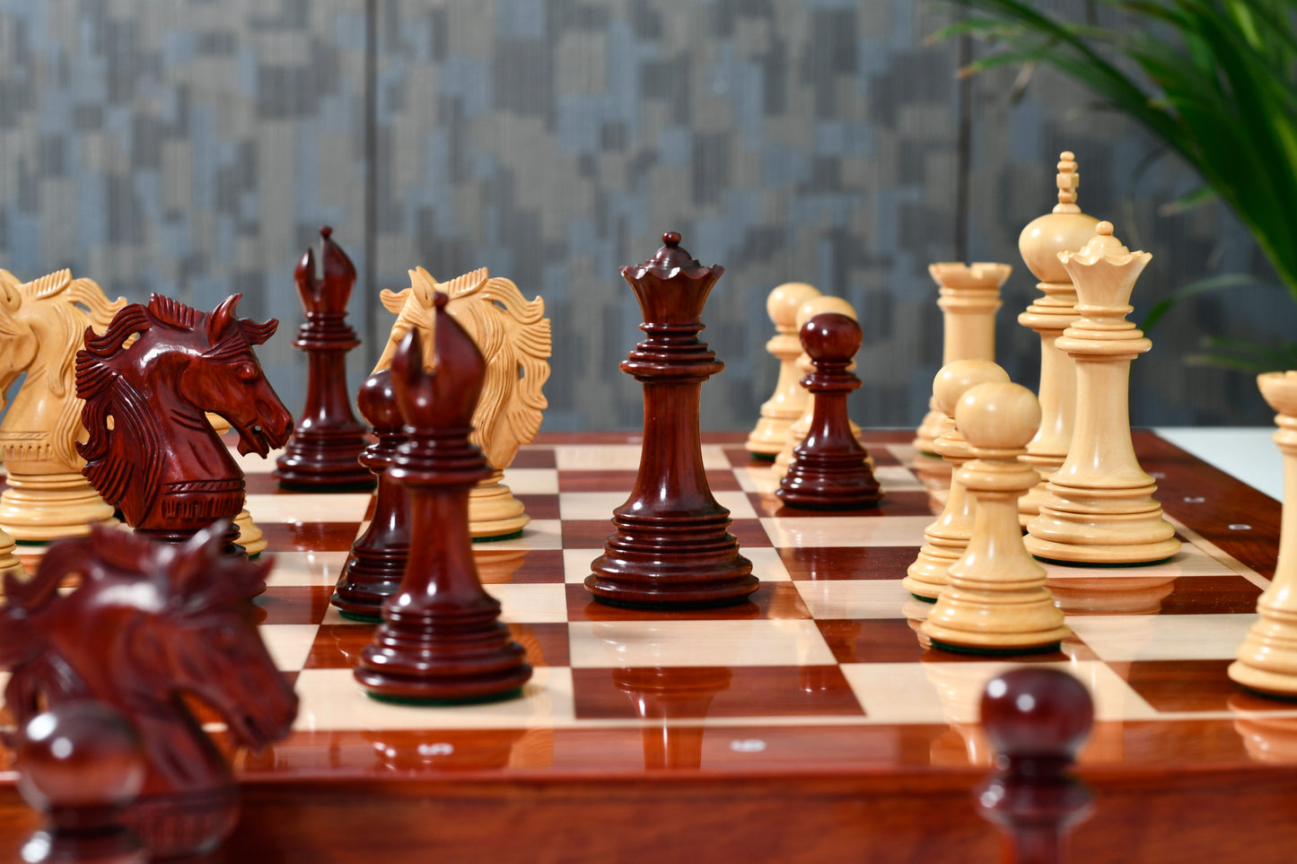 The Crown Heritage Series – A Regal Collection of Luxury Chess Pieces in Bud Rosewood & Natural Boxwood 4.3” King