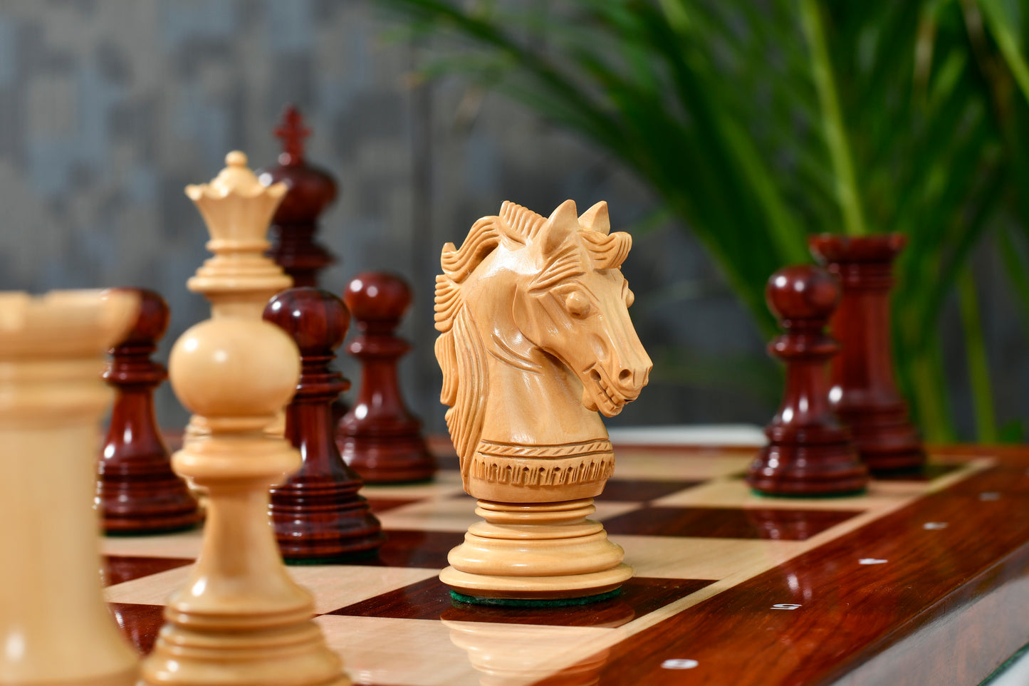 The Crown Heritage Series – A Regal Collection of Luxury Chess Pieces in Bud Rosewood & Natural Boxwood 4.3” King