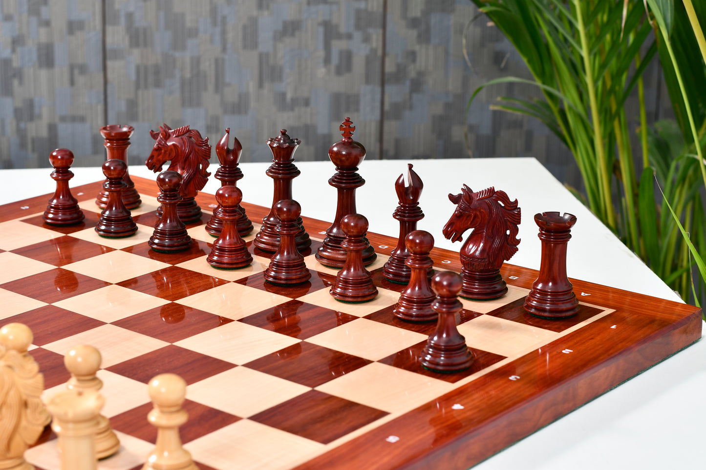 The Crown Heritage Series – A Regal Collection of Luxury Chess Pieces in Bud Rosewood & Natural Boxwood 4.3” King