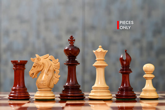 The Crown Heritage Series – A Regal Collection of Luxury Chess Pieces in Bud Rosewood & Natural Boxwood 4.3” King