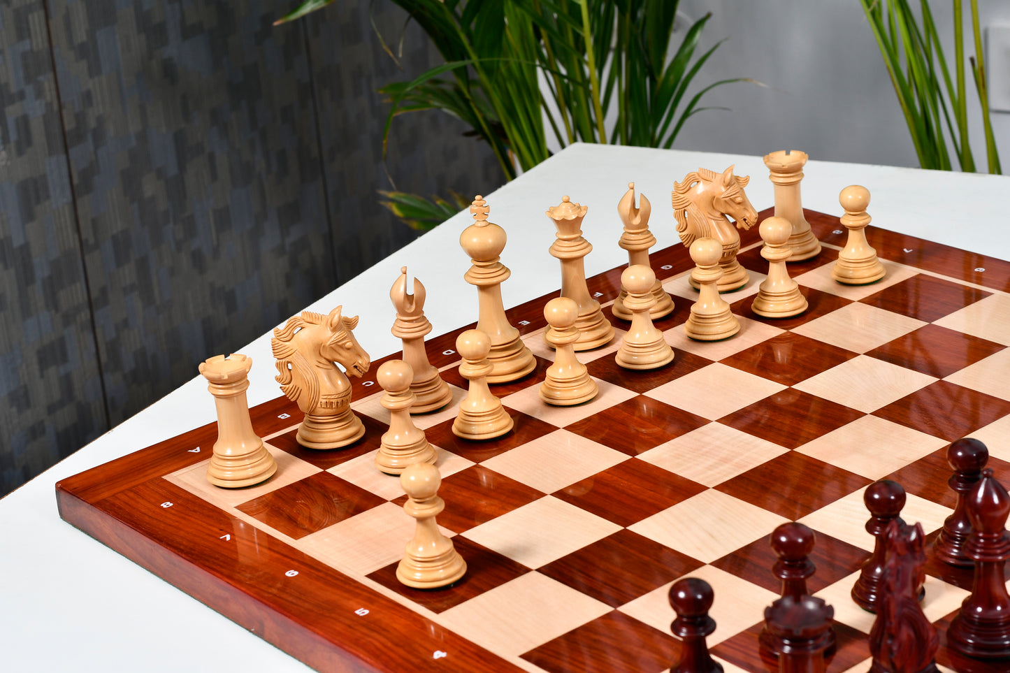 The Crown Heritage Series – A Regal Collection of Luxury Chess Pieces in Bud Rosewood & Natural Boxwood 4.3” King