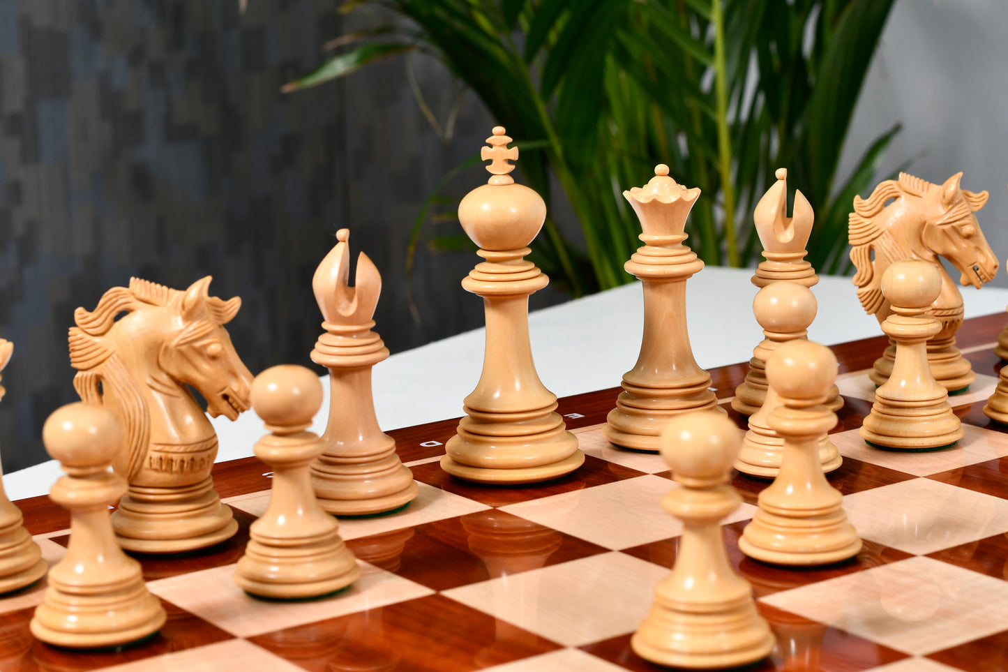 The Crown Heritage Series – A Regal Collection of Luxury Chess Pieces in Bud Rosewood & Natural Boxwood 4.3” King
