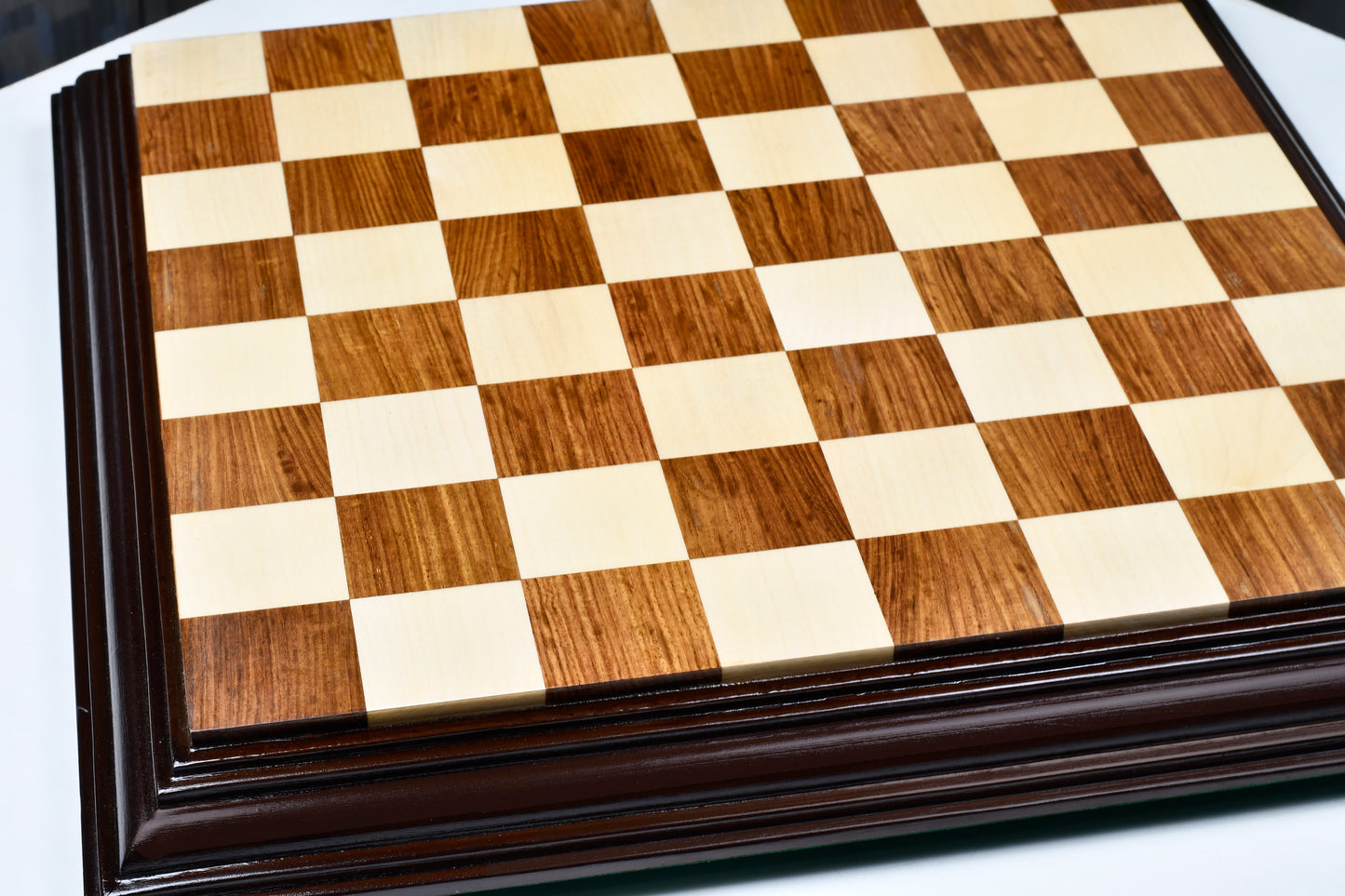 Beautiful Luxury Chess Board Sheesham Wood Maple - 21" 56 mm