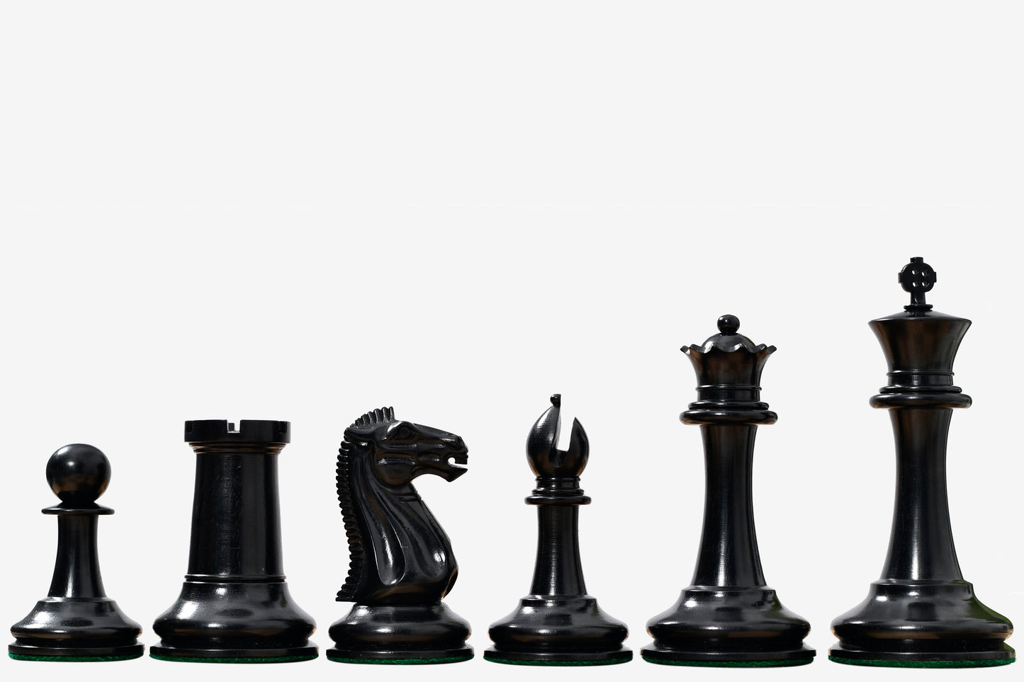 Nathaniel Cooke 1849 Staunton Collector Chess Pieces in Antique Wood & Ebony Wood - 4.5" King
