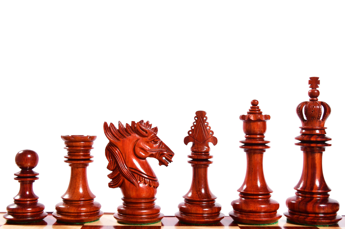 The Dragon Knight Series Wooden Chess Pieces Carved in Budrosewood  / Box Wood - 4.7" King