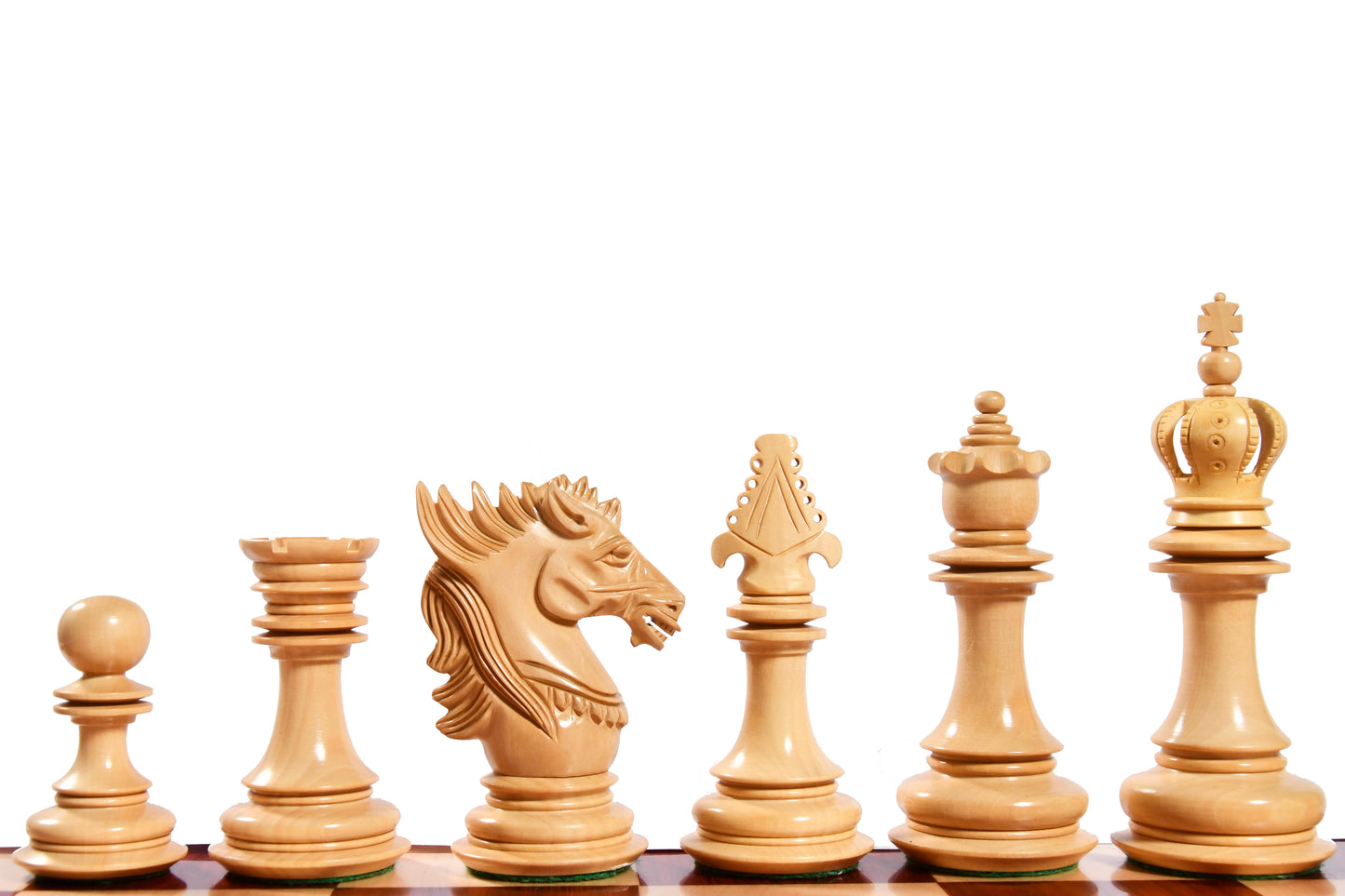 The Dragon Knight Series Wooden Chess Pieces Carved in Budrosewood  / Box Wood - 4.7" King