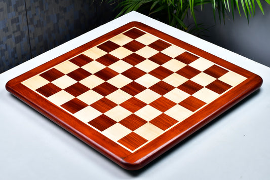 Solid Wooden Chess Board Blood Red Bud Rose Wood (Padauk) 23" - 60 mm