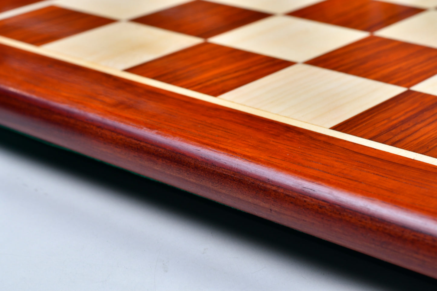 Solid Wooden Chess Board Blood Red Bud Rose Wood (Padauk) 23" - 60 mm