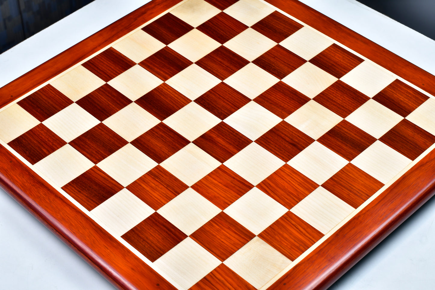 Wooden Chess Board Blood Red Bud Rose Wood 19" - 50 mm