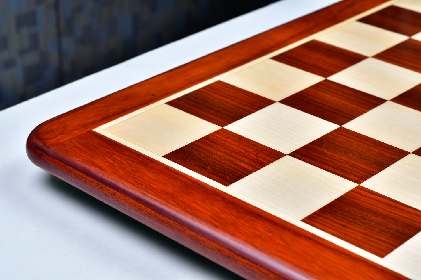 Wooden Chess Board Blood Red Bud Rose Wood 19" - 50 mm