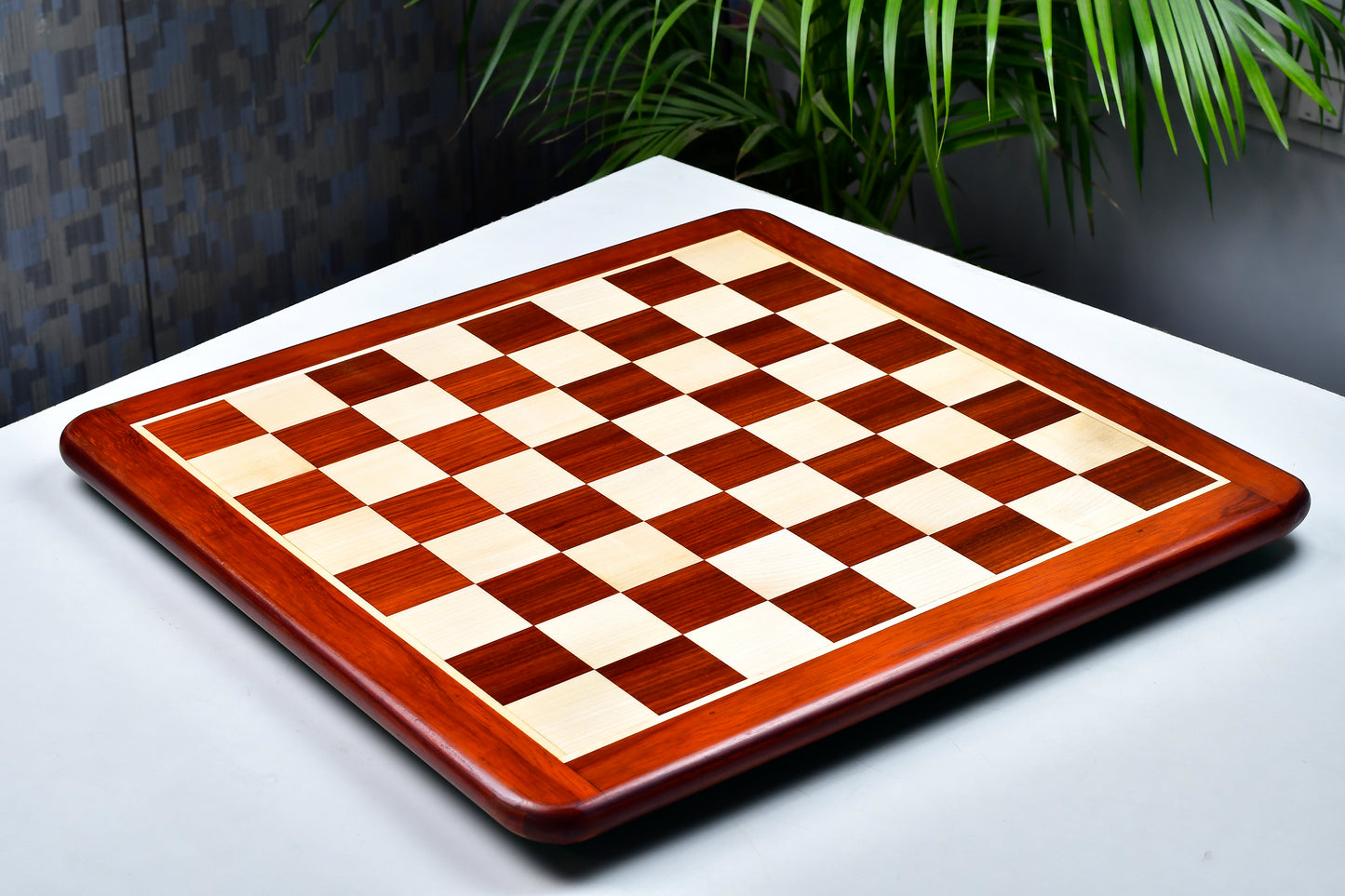 Wooden Chess Board Blood Red Bud Rose Wood 19" - 50 mm