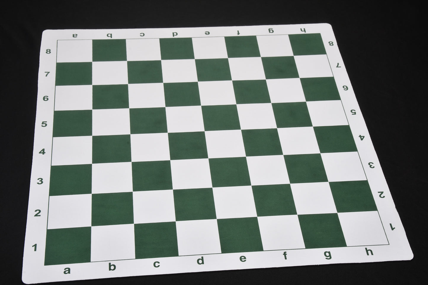 Rubber Mouse pad Tournament Roll-up Chess Board with Algebraic Notation in Green & White Color 20" - 55 mm