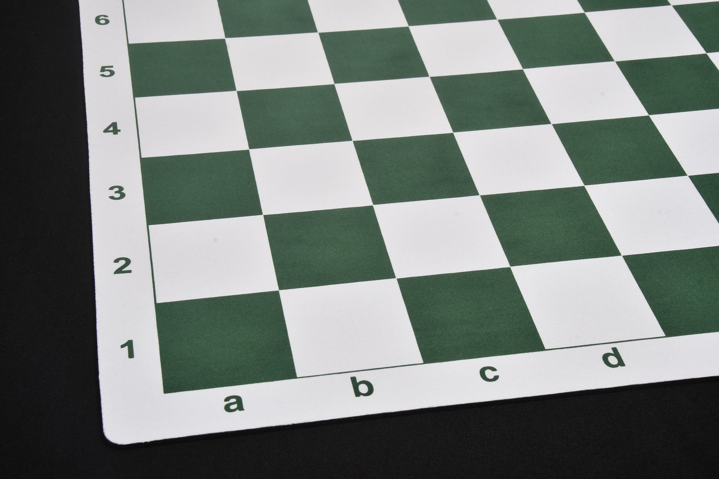 Rubber Mouse pad Tournament Roll-up Chess Board with Algebraic Notation in Green & White Color 20" - 55 mm