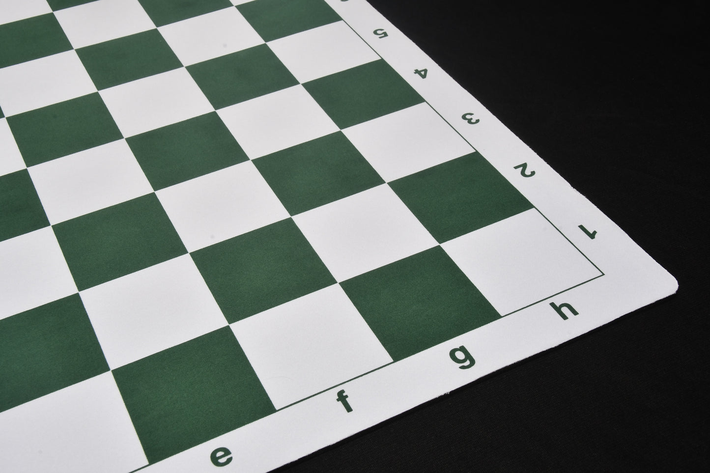 Rubber Mouse pad Tournament Roll-up Chess Board with Algebraic Notation in Green & White Color 22" - 60 mm