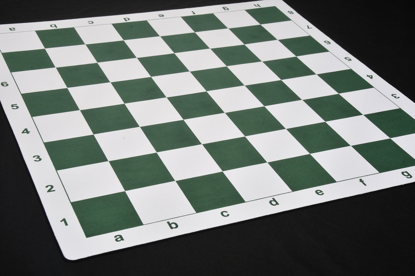 Rubber Mouse pad Tournament Roll-up Chess Board with Algebraic Notation in Green & White Color 20" - 55 mm