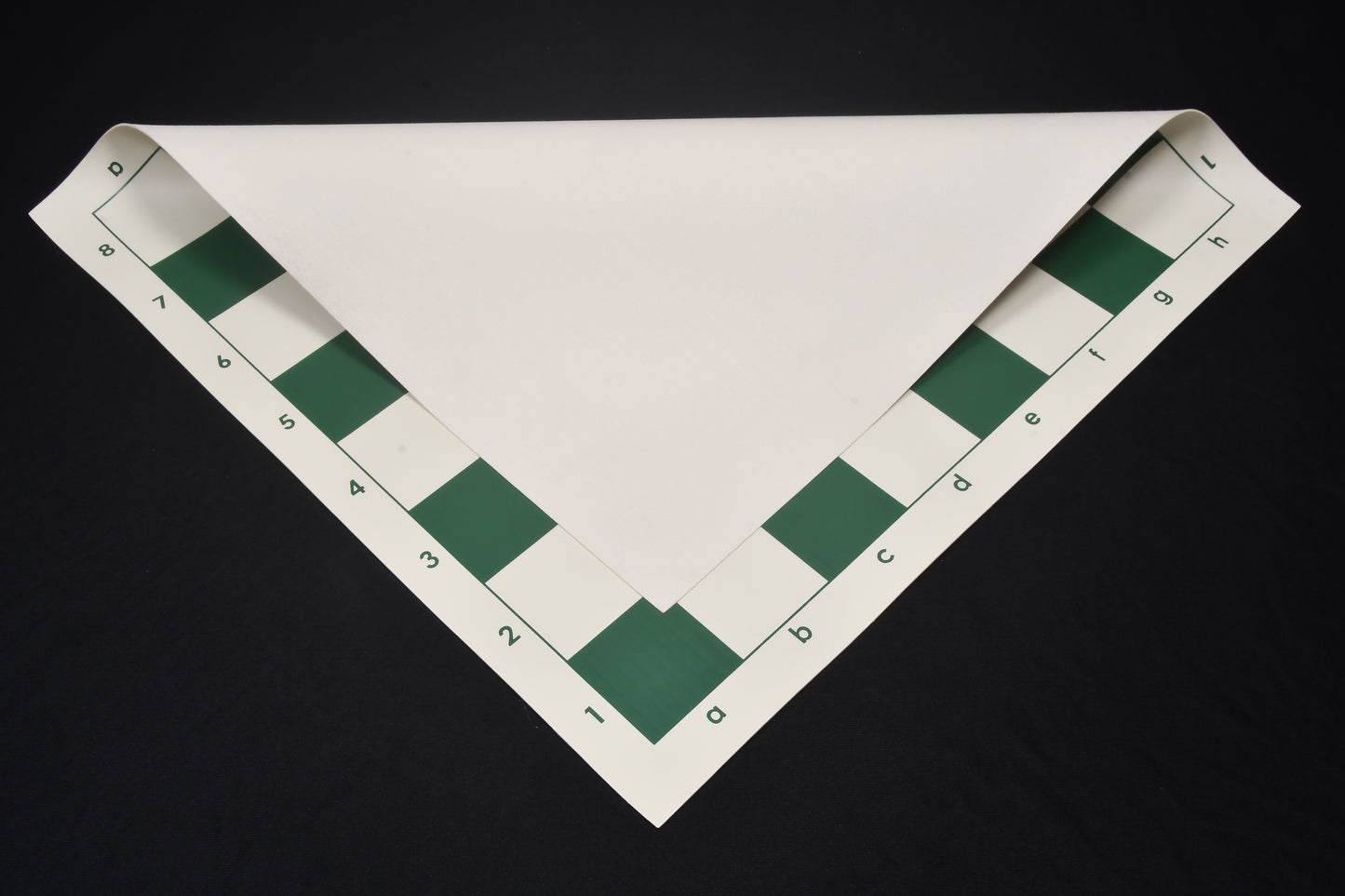 Basic Tournament Vinyl Roll-up Chess Board with Algebraic Notation in Green & White Color 20" - 55 mm