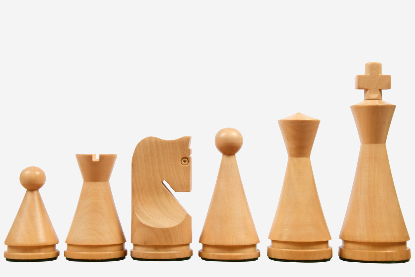 The Classic Series Cone Shaped Chess Pieces in Ebonized Boxwood & Natural Boxwood - 4.09" King