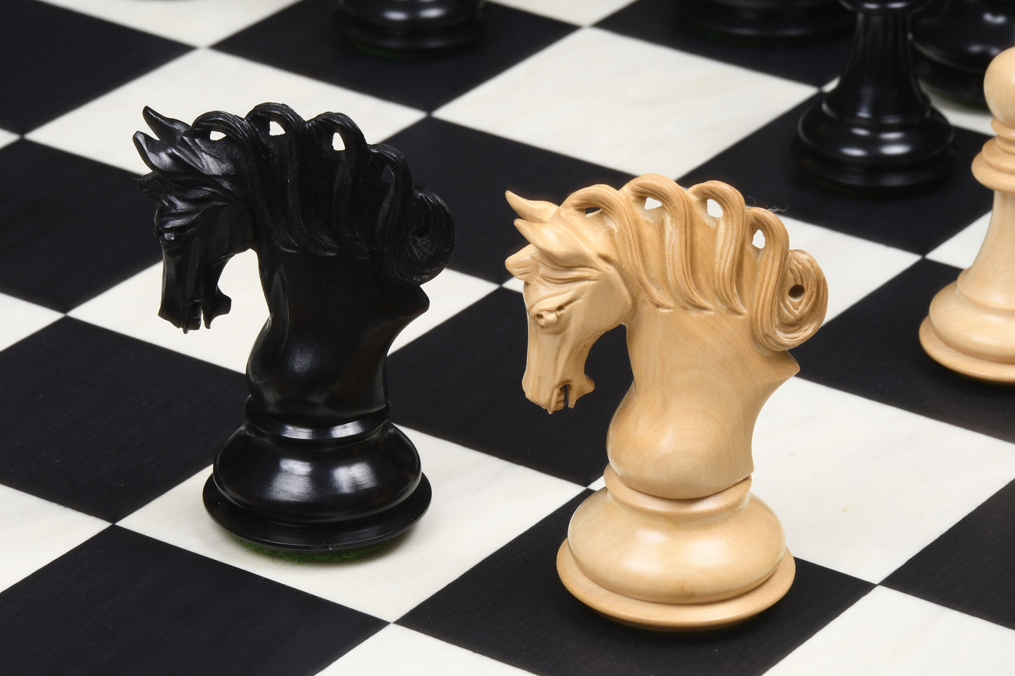 Pegasus Series Artisan Chess Pieces ver 2.0 in Ebony / Boxwood - 4.6" King with Board