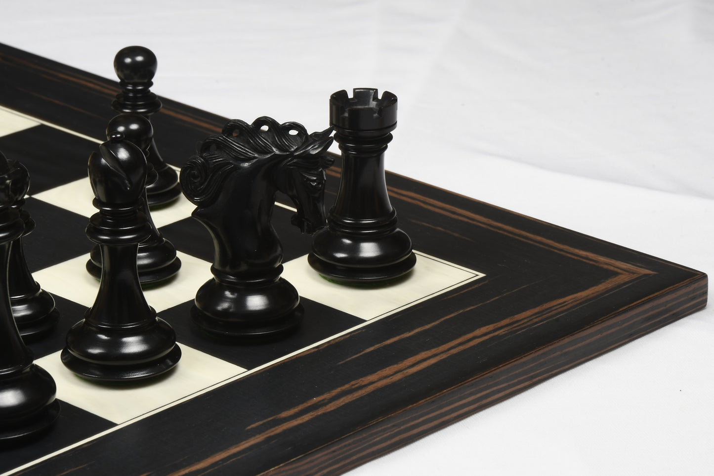 Pegasus Series Artisan Chess Pieces ver 2.0 in Ebony / Boxwood - 4.6" King with Board