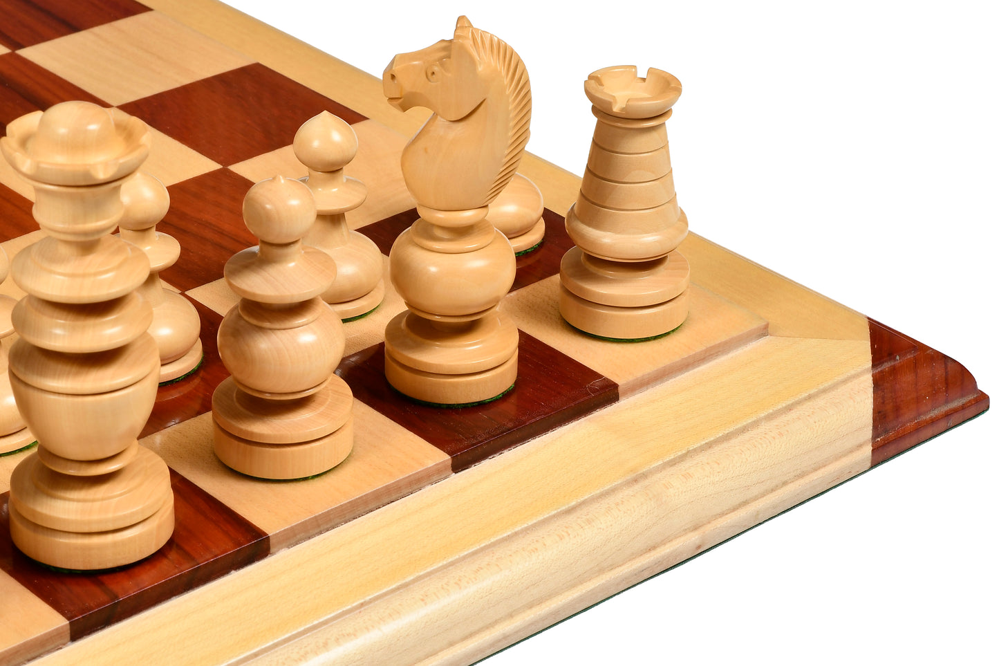 Reproduced Antique Series French Regency Chess Pieces in Bud Rosewood & Boxwood - 4.2" King