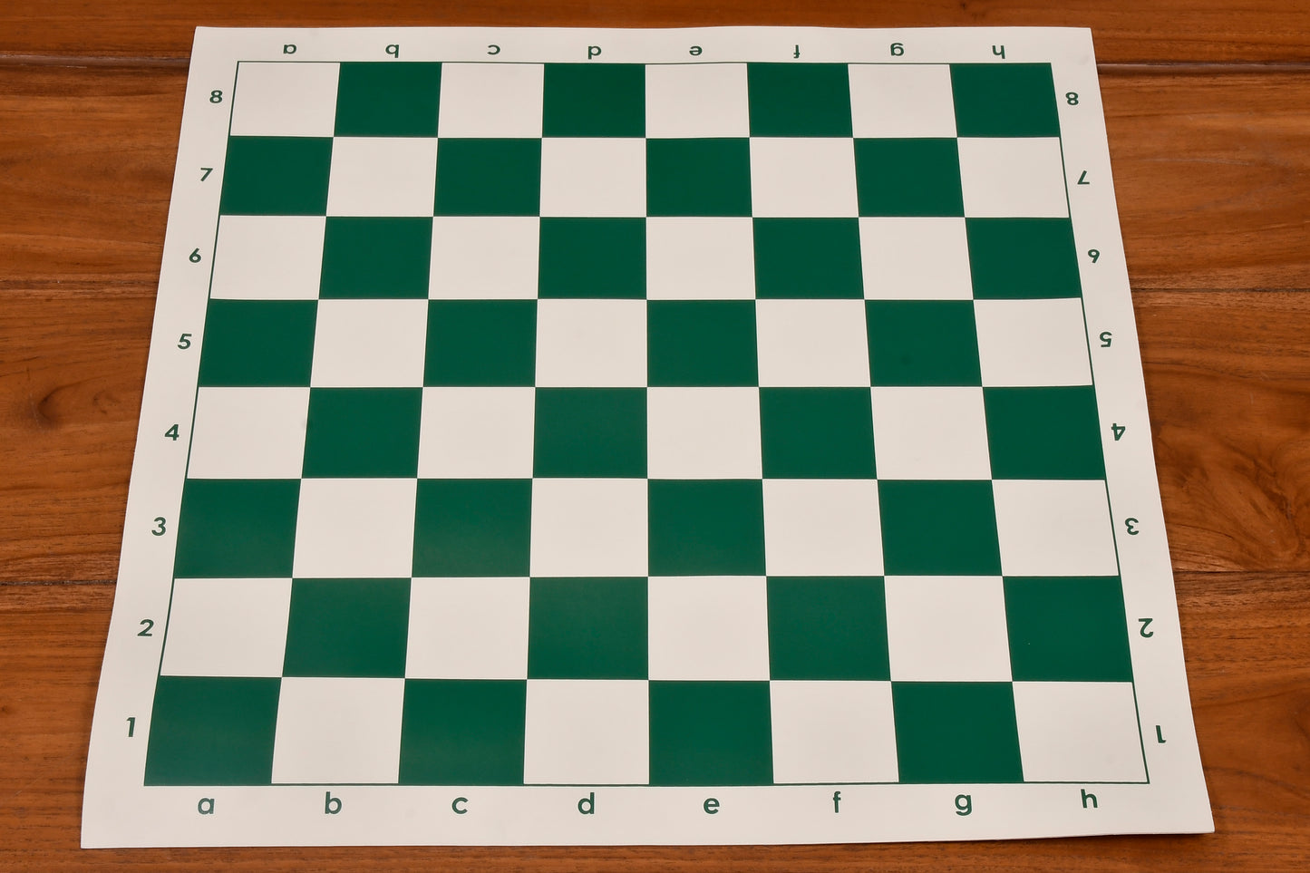 Basic Tournament Vinyl Roll-up Chess Board with Algebraic Notation in Green & White Color 20" - 55 mm