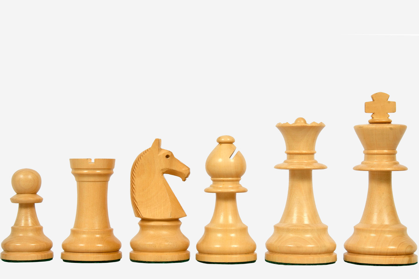 Reproduced 90s French Chavet Championship Tournament Chess Pieces V2.0 in Ebonized / Box Wood - 3.6" King