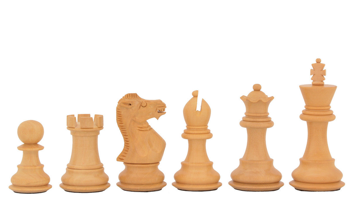 Combo of Classic 101 Staunton Series Club Size Chess Pieces & Wooden Chess Board In Ebony & Box Wood - 3.0" King