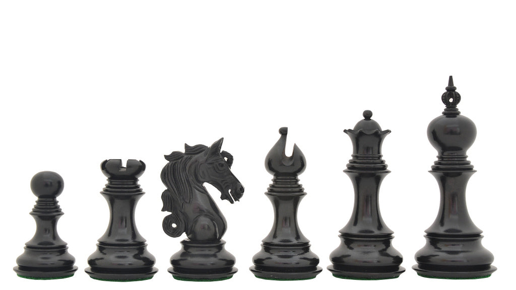 Admiral Series II Staunton Chess Set with Chess Board in Ebony / Boxwood - 4.5" King