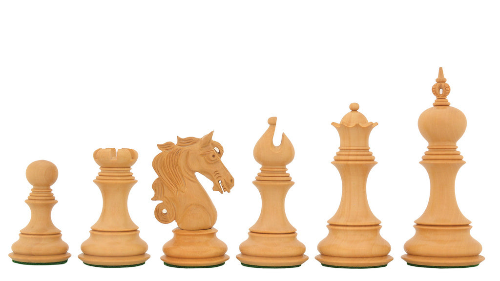 Admiral Series II Staunton Chess Set with Chess Board in Ebony / Boxwood - 4.5" King