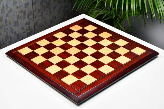 Deluxe Bud Rosewood / Maple Wooden Chess Board 23" - 60 mm